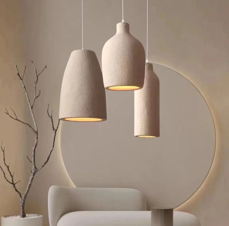 Axyaa Nordic Wabi Sabi Chandelier LED Pendant Lights Dining Room Hanging Lamp