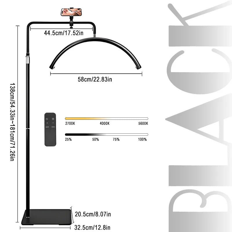 Axyaa 40W LED U-Connector Half Moon Fill Light for Beauty and Nail Art