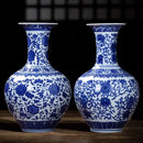 Axyaa Blue & White Ceramic Vase - Thin Bodied Porcelain Classical Ornaments