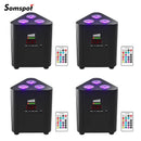 Axyaa 4PCS RGBW LED Par Lights: Remote Control, DMX, Stage Effect Lighting