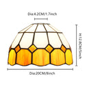 Mediterranean Stained Glass Lampshade by Axyaa: 8" Modern Replacement for Chandelier, Wall, Ceiling Lamps.