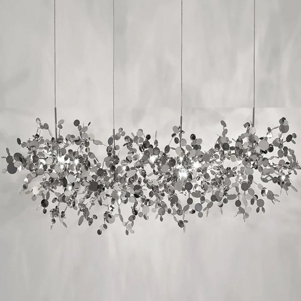 Axyaa Nordic Art Stainless Steel Chandelier for Living Room, Bar, and Kitchen Decor