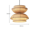 Axyaa Vintage Fabric Lantern Pendant Lights for Home Dining Room