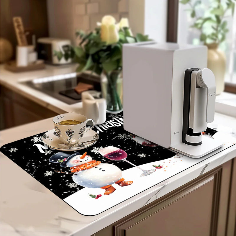 Axyaa Coffee Mat: Fast Drying Dish Draining Mat for Kitchen and Bathroom