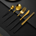 Axyaa Stainless Steel Cutlery Set - Coffee Spoon, Dinner Fork, Knife - Glossy Flatware