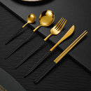 Axyaa Stainless Steel Cutlery Set - Coffee Spoon, Dinner Fork, Knife - Glossy Flatware