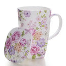 Axyaa Bone  Tumblers with Lid, Cute Floral Big Coffee Cups, Perfect Gift Mug