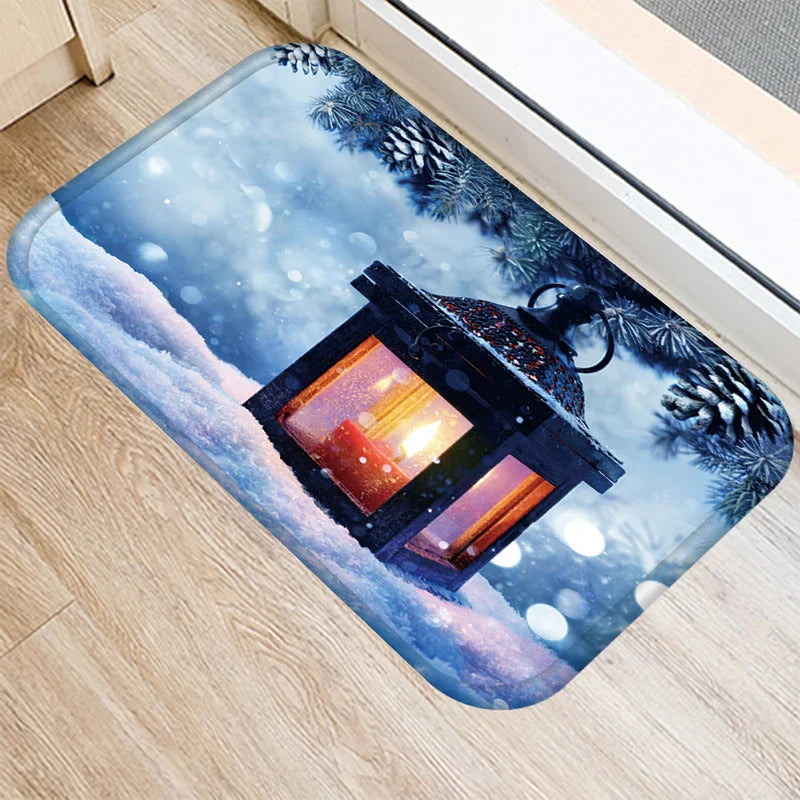 Axyaa Christmas Home Decoration Door Mat - Anti-Slip Floor Carpet
