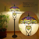 Axyaa Retro Stained Glass Tiffany Floor Lamp for Living Room and Bedroom
