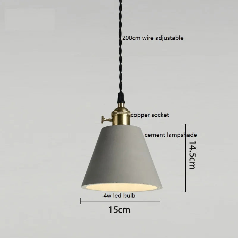 Axyaa Nordic LED Pendant Light Copper Socket for Bedroom Living Room