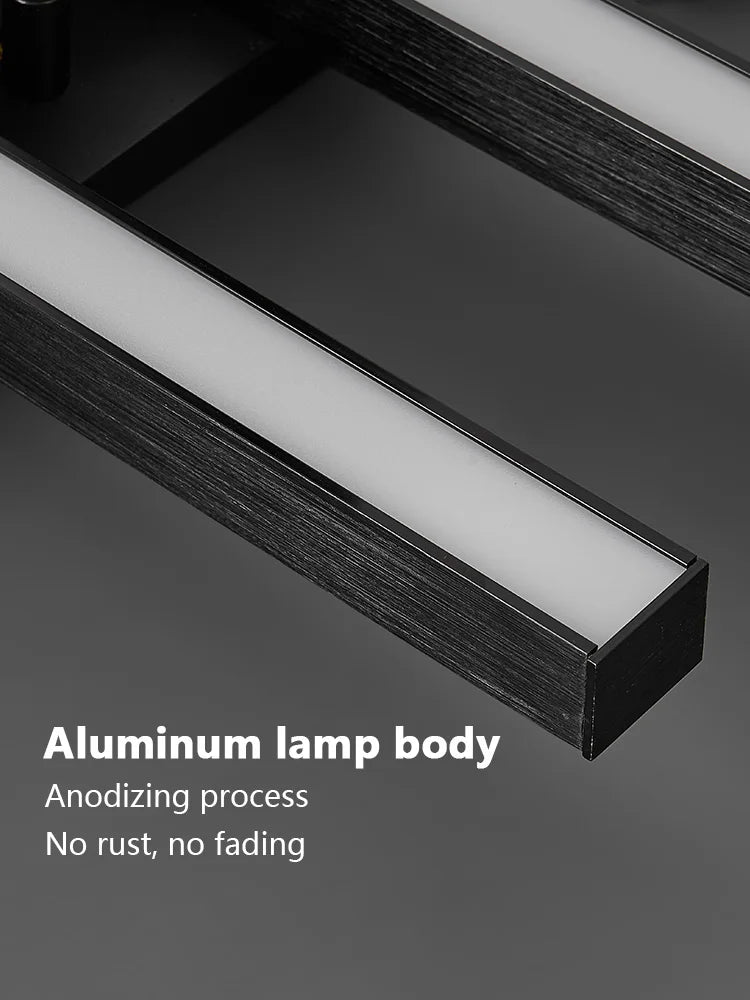 Axyaa Black Chandelier LED Ceiling Lamp Set for Modern Minimalist Style