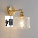 Axyaa Green Glass Nordic Wall Sconce Copper Lighting LED Luminaria