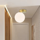 Golden Glass Ball Ceiling Lamp for Home Decor by Axyaa