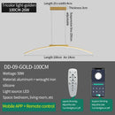 Axyaa Minimalist Curve Pendant Lamp - Adjustable Height LED Dining Light