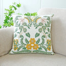 Axyaa Wild Floral Plant Embroidery Pillow Cover, 45x45cm, Country Style