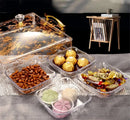 Axya Gold Candy Nut Box: European Snack Tray Acrylic Fruit Plate
