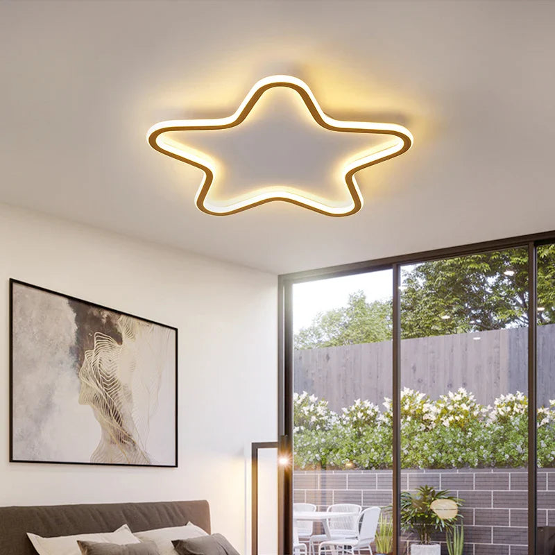 Axyaa Star LED Ceiling Light: Modern Room Decoration Fixture