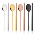 Axyaa 8-Piece Stainless Steel Flatware Set with Mirror Finish