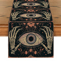 Axyaa Halloween Table Runner Farmhouse Decor Holiday Party Branches Flowers Leaves