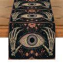 Axyaa Halloween Table Runner Farmhouse Decor Holiday Party Branches Flowers Leaves