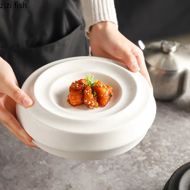 Axya Ceramic Dinner Plate Set for Hotel Restaurant, Superior Quality Tableware