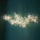 Axyaa White Ginkgo Leaf Villa Chandelier for Living Room Dining Lobby Staircase