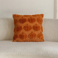 Axyaa Plush Pumpkin Embroidered Halloween Pillow Cover 45x45/50x50cm