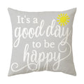 Axyaa Yellow Daisy Cushion Cover Line Sun Pillow Decor