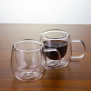 Axyaa Double-Walled Glass Coffee Cups Set for Christmas Gathering