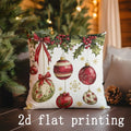 Axyaa Christmas Cardinals & Wreath Pillow Covers - Stylish Cushion Cover