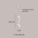 Modern LED Spiral Pendant Light by Axyaa - Stylish Ceiling Chandelier for Bedroom and Dining Room