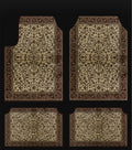 Axyaa Bohemian Style Car Foot Mat Home Rug Set Anti-slip American Retro Rugs