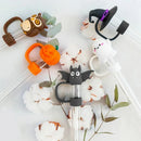 Axyaa Halloween Silicone Straw Toppers 5PCS Set for 10mm Straws