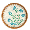 Axyaa Rattan Tray Storage Baskets - Korean Style Shell Decor Crafts for Home