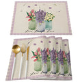 Axyaa Vintage Flower Non-slip Table Mats - Set of 6