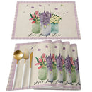 Axyaa Vintage Flower Non-slip Table Mats - Set of 6