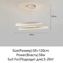 Axyaa Spiral Chandelier: Modern Dimmable Round Ceiling Light in Black/White