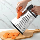 Axyaa Stainless Steel Box Grater & Slicer with Container - Kitchen Essential