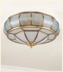Axyaa Nordic Copper Ceiling Light Glass Lampshade Retro Loft Fixture