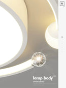 Axyaa Modern Minimalist Round LED Ceiling Light, Creative Bedroom Lighting Fixture