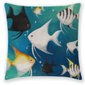 Axyaa Sea Animal Linen Pillow Case 45*45cm Home Decoration