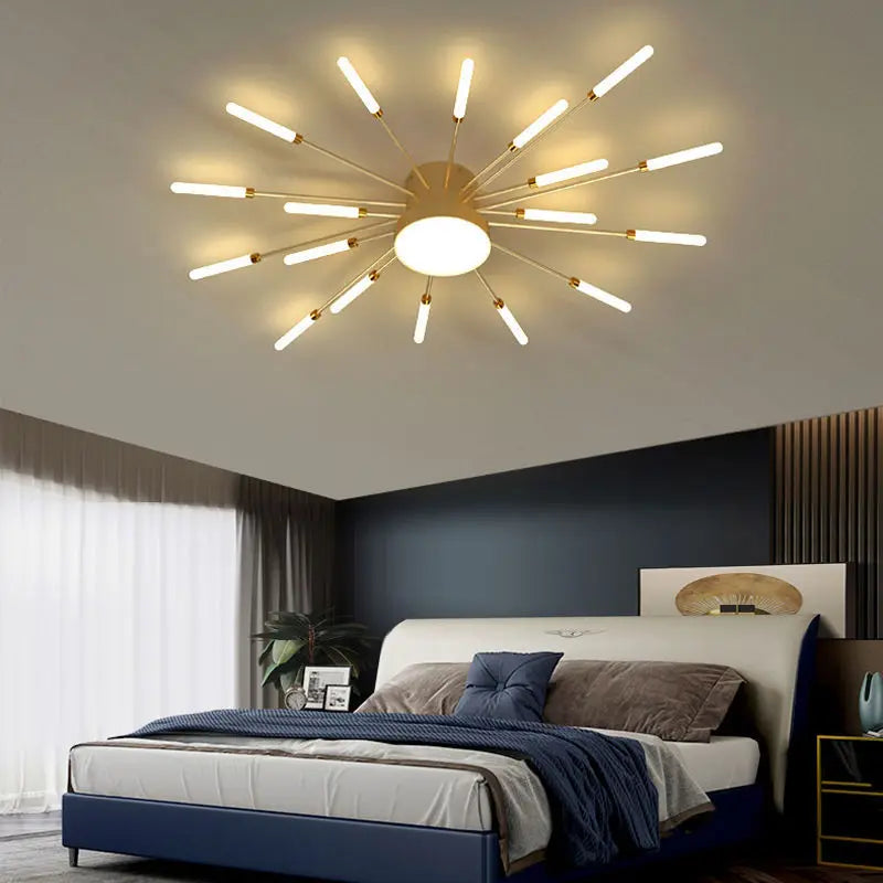 Axyaa Firework Shape LED Chandelier for Modern Nordic Home Decor