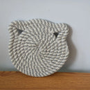 Axyaa Woven Round Table Mat Coaster Pad Nordic Style Desk Accessory