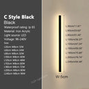 Axyaa Minimalist Outdoor Wall Lamp Strip for Garden Villa Background Lighting