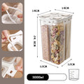 Axyaa Plastic Food Storage Container with Measuring Cup on Organizer Box