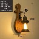 Axyaa Wooden LED Wall Lamps Industrial Style Home Decor Sconces for Living Room