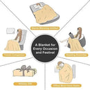 Axyaa Black Cat Flannel Travel Blanket for Adults and Kids