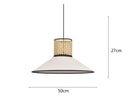Axyaa Rattan Art Pendant Lights, Colorful Chandelier for Kitchen & Living Room