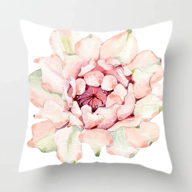 Axyaa Watercolor Cactus Flower Pillow Case 45x45cm