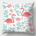 Axyaa Flamingo Sofa Pillow Cover 45cmX45cm Square Cushion Case Boho Style